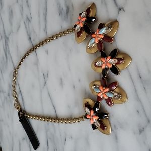 J. CREW Gold Metal Statement Necklace